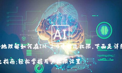 为了帮助您更好地理解如何在IM 2.0中修改权限，下面是详细的内容和结构：

IM 2.0权限修改指南：轻松掌握用户权限设置